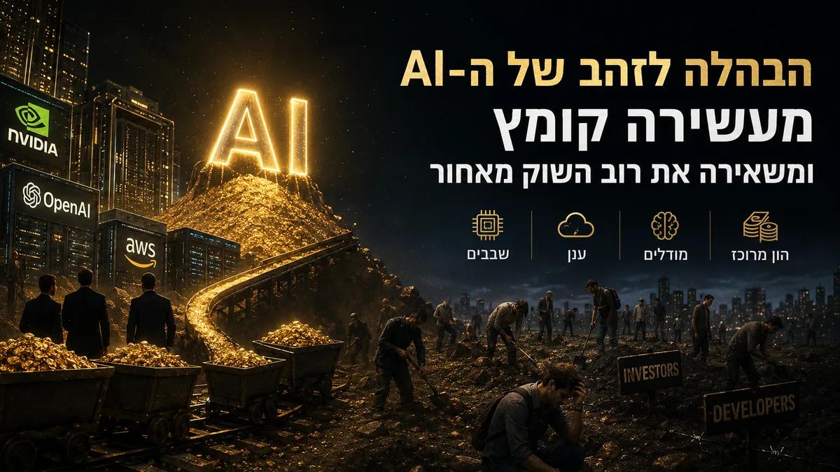 הבהלה לזהב של ה-AI מעשירה קומץ  ומשאירה את רוב השוק מאחור