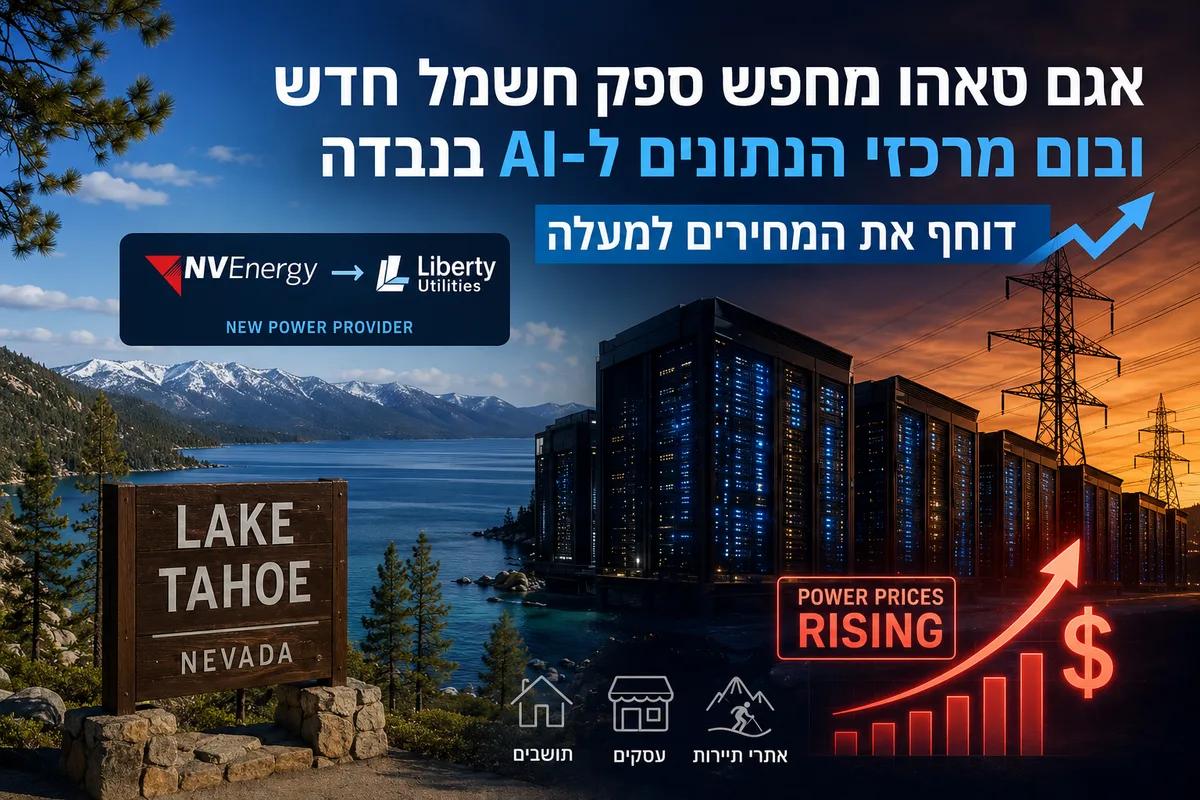 אגם טאהו מחפש ספק חשמל חדש  ובום מרכזי הנתונים ל-AI בנבדה דוחף את המחירים למעלה